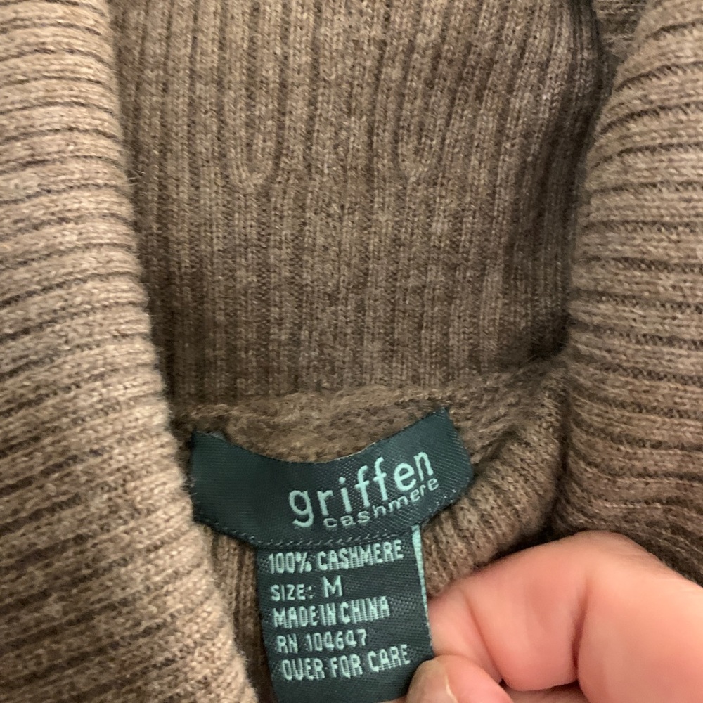 Cashmere Split-Back Cowl Neck Sweater - image 3